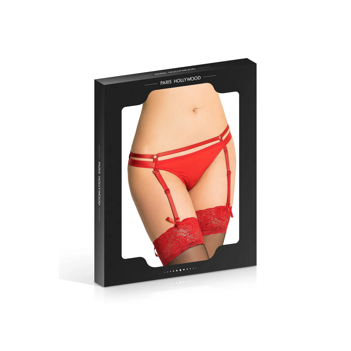 String garter belt red