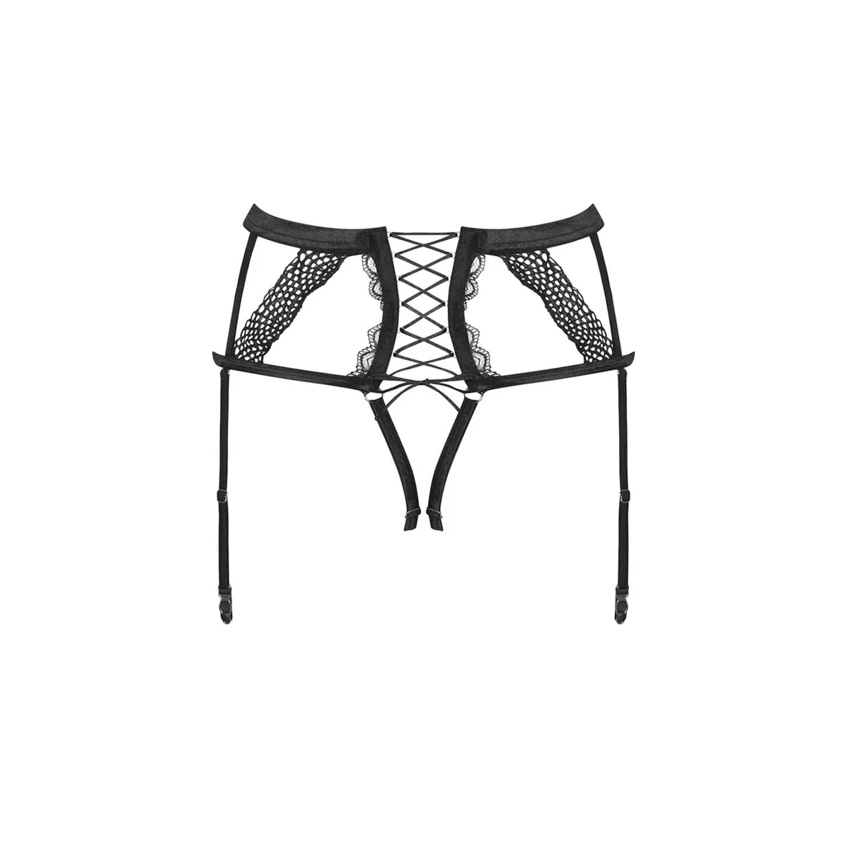 2-in-1 open string garter belt