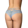 Blue tanga in fine lace Paris Hollywood