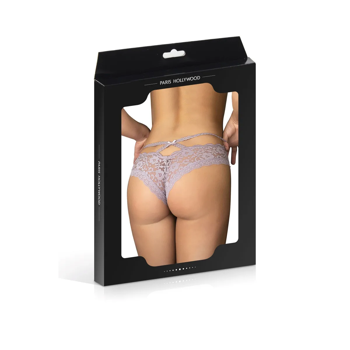 Pink tanga in fine lace Paris Hollywood