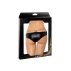 Wetlook black tanga and golden kidney chain