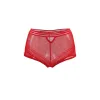 Culotte haute rouge sexy fine maille
