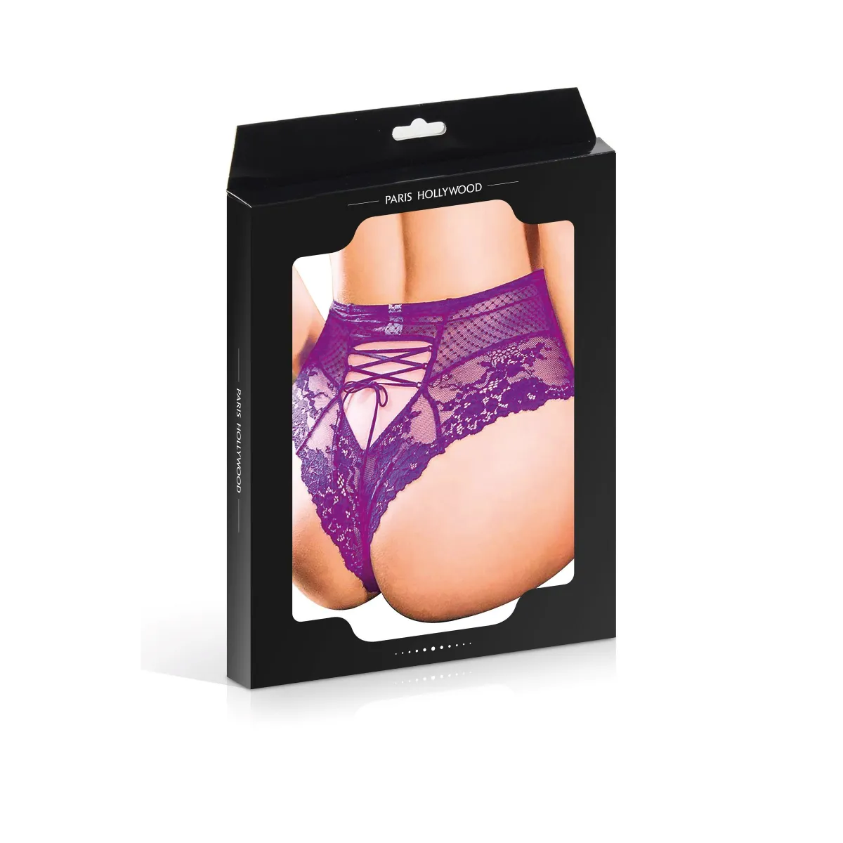 Purple tanga high waist with lacing