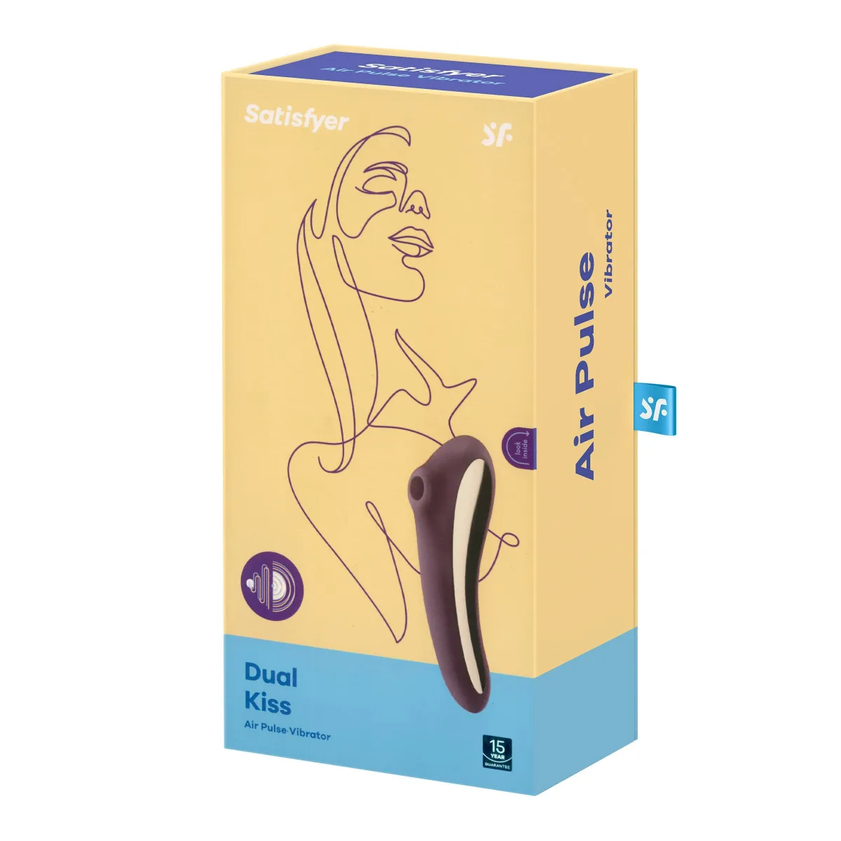 Estimulador roxo duplo kiss e vibrador