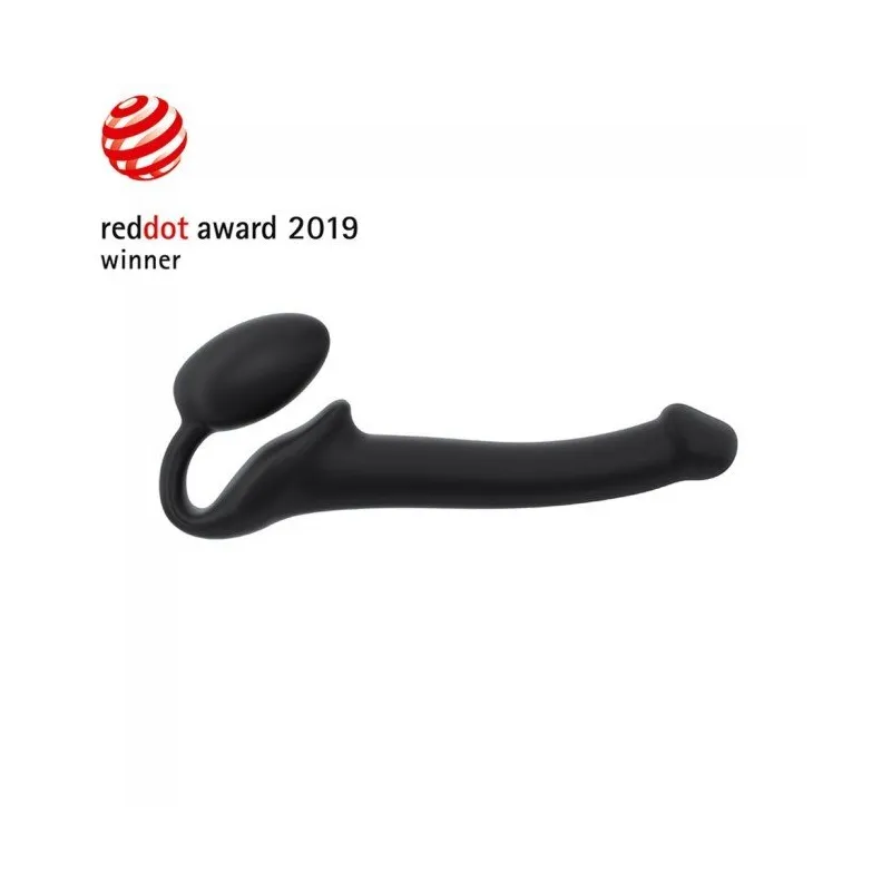 Strap-On Semi-Realiste Bendable Noir - S