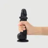 Sliding Skin Realistic Dildo Black - Xl