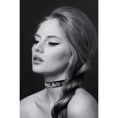 Collier Strass Slave Cuir Bovin