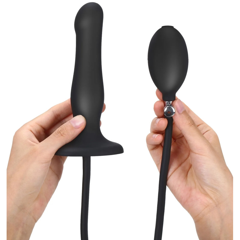 INFLATABLE DILDO PLUG - NOIR - ONE ADJUSTABLE SIZE -