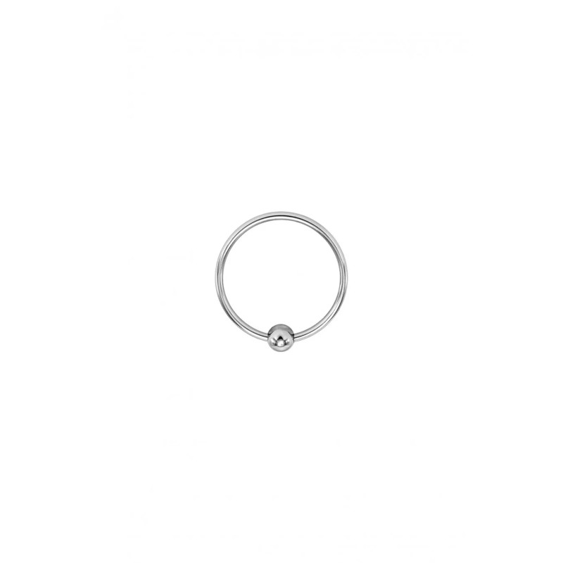 Single Torc, Anneau De Gland Avec Boule En Métal 2,7Cm (Taille : T1)