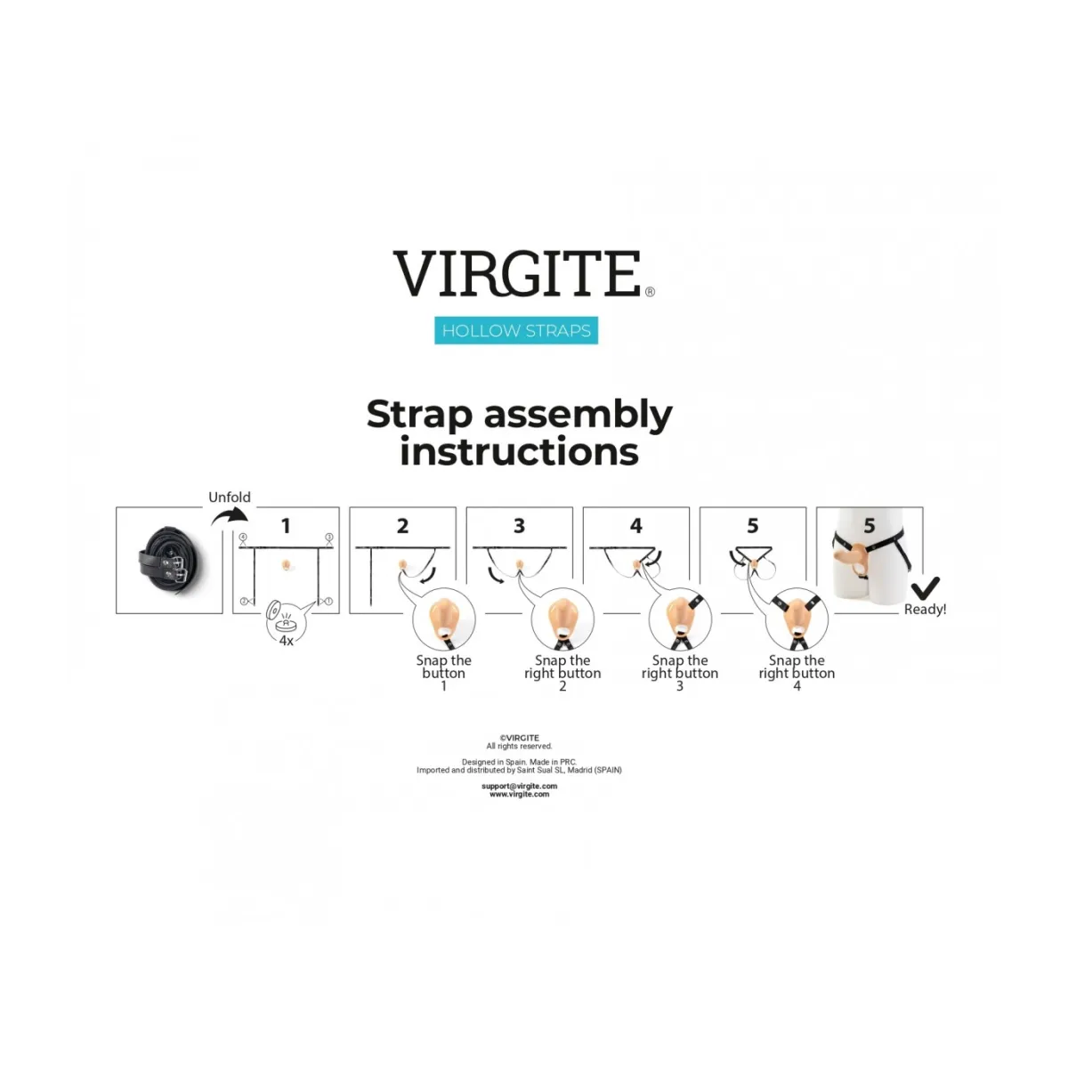 Virgite Hollow Straps H4 - Gode Ceinture Creux Vibrant Taille S