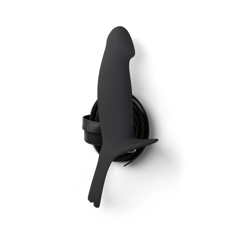 Gode ceinture virgite hollow strap noir taille L