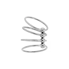 Torc, Cockring Métal 4 Anneaux Diamètre 4,5Cm (Taille: T2)