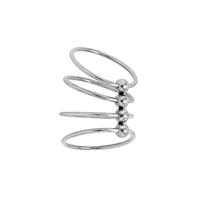 Torc, Cockring Métal 4 Anneaux Diamètre 4,5Cm (Taille : T2)