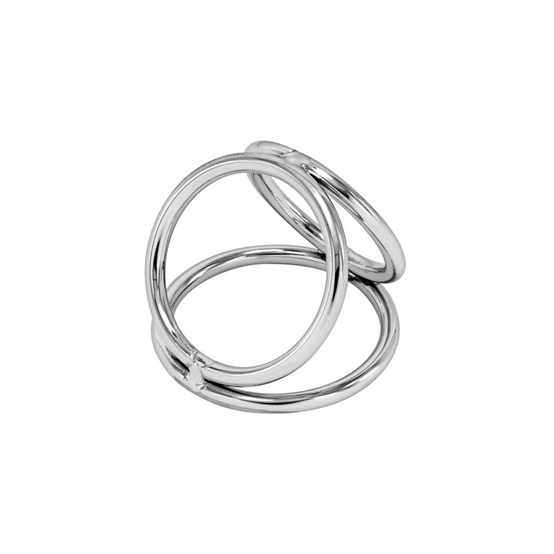 Triple Ring, Cockring Métal 3 Anneaux 5/3,7/4,5Cm (Taille : T2)