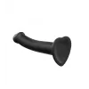 Dildo Dual Density Semi-Realiste Bendable Noir - L