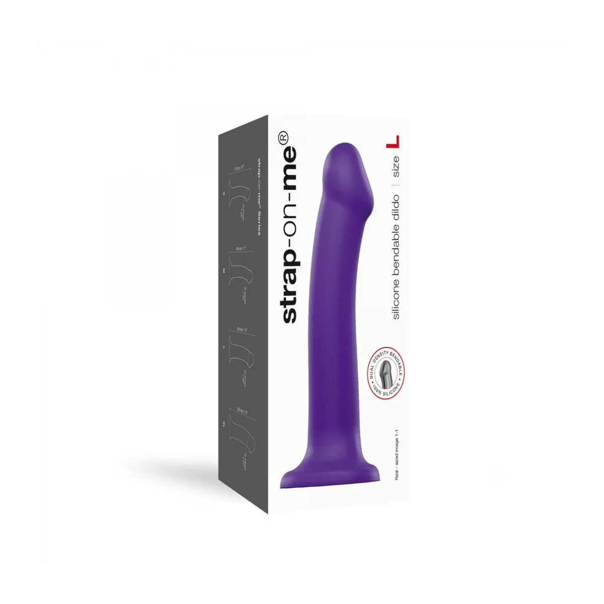 Dildo Dual Density Semi-Realiste Bendable Violet - L