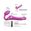 MULTI ORGASM BENDABLE STRAP-ON - M - FUCHSIA -