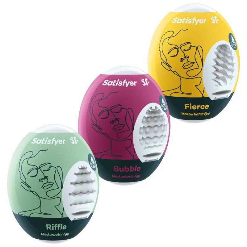 Set De 3 Œuf Masturbateurs, Riffle, Bubble, Fierce