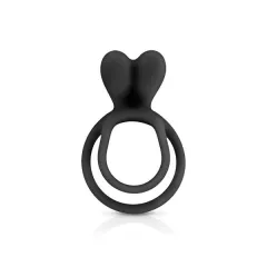 Anel de pênis duplo preto cockring