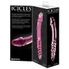 Double Gode En Verre Rose Icicles No 57