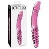Double Gode En Verre Rose Icicles No 57