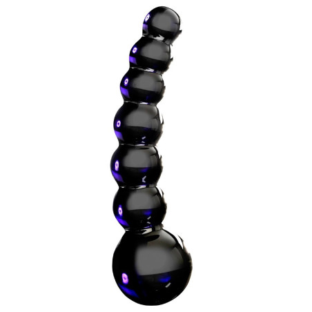 Consolador de cristal negro Icicles No 66 Pipedream USA - 1