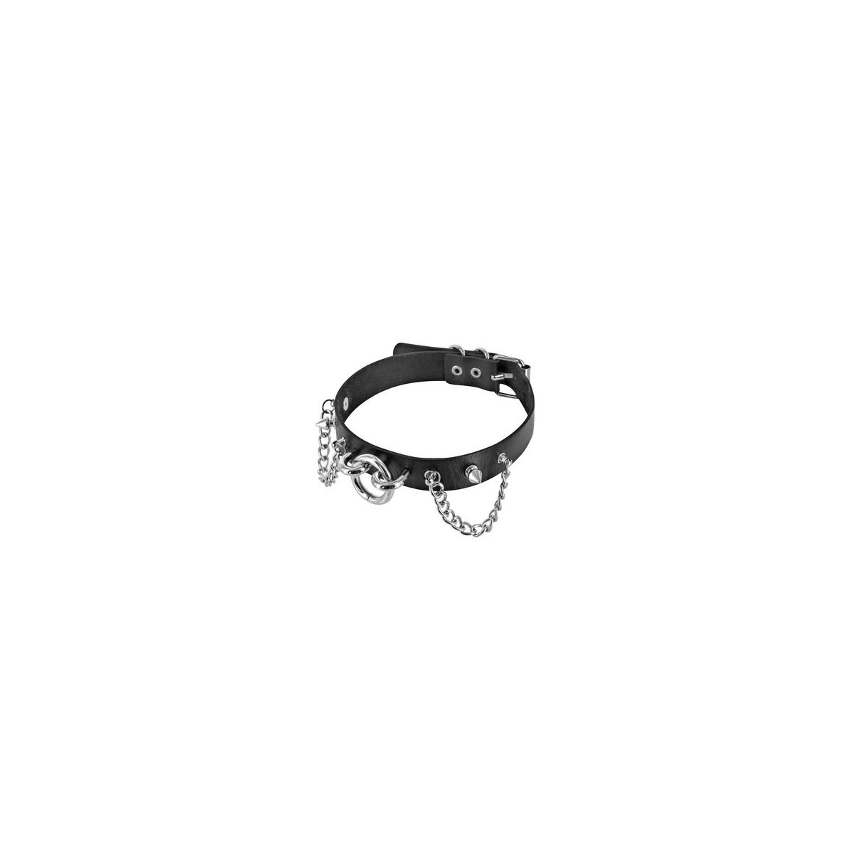 Choker Ring And Chains Black