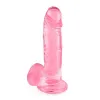 Geleia dildo rosa Transparente L 20 Cm