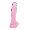 Jelly dildo Pink Transparent Xl 22 Cm