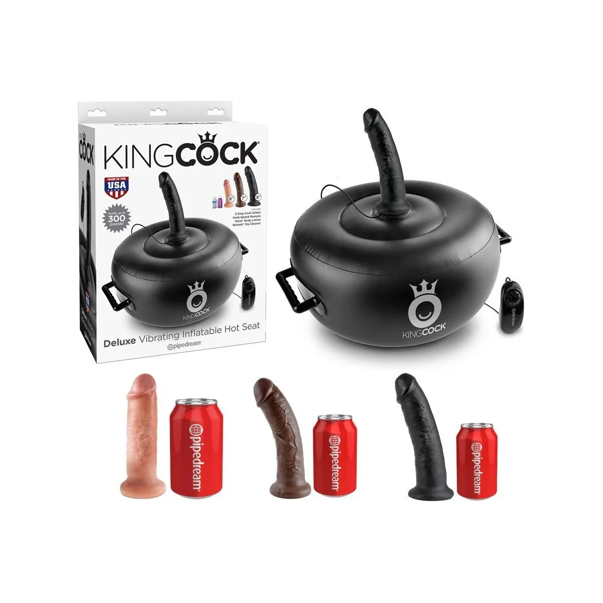 3 Vibrators On King Cock Airbag