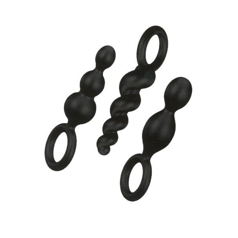 Satisfyer Plugs Black  Set Of 3