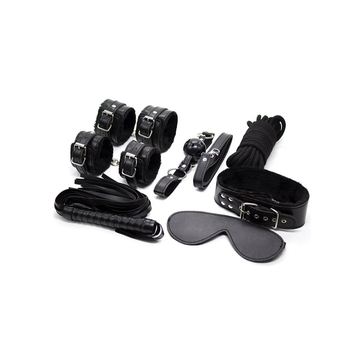 Black Bondage Set - 10 Pieces