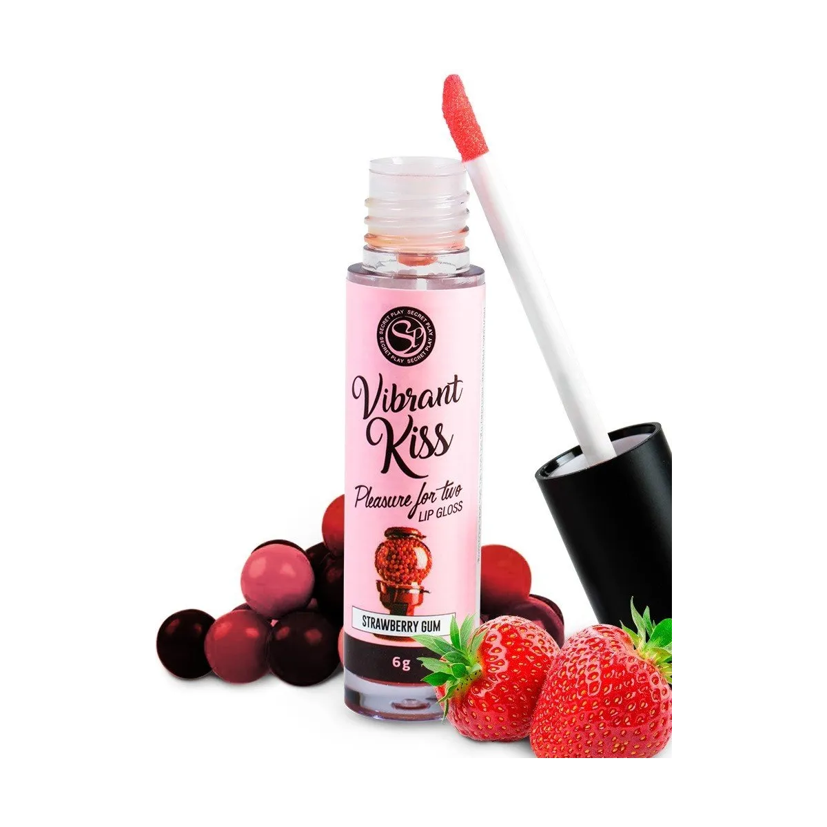 Gloss Vibrant Kiss" Flavor Chewing Gum Strawberry - 6 Gr"