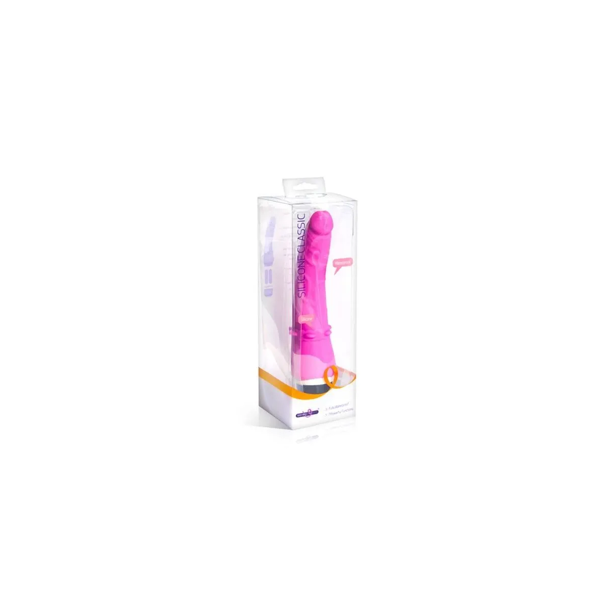 Clássica carne de silicone 21Cm curva rosa