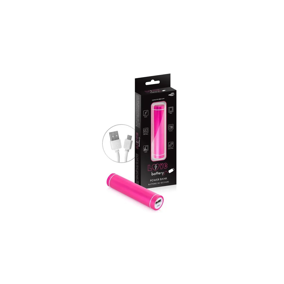 Cargador Love Battery Rosa