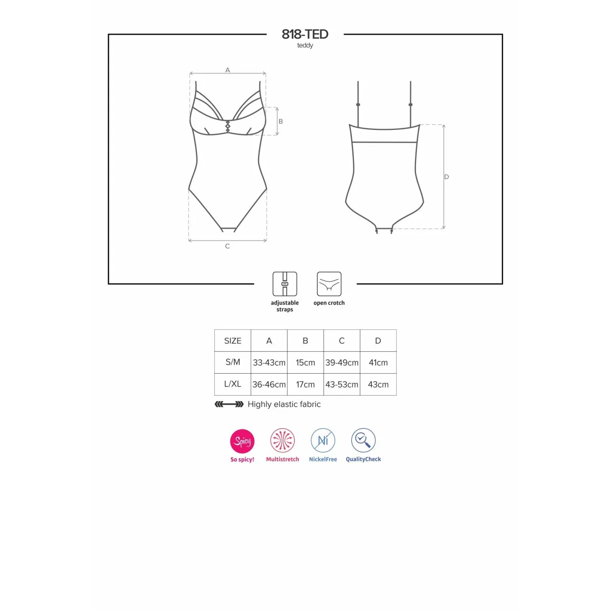 818-Ted-1 Cuerpo -Negro