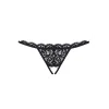 String ouvert noir dentelle sexy ajourée