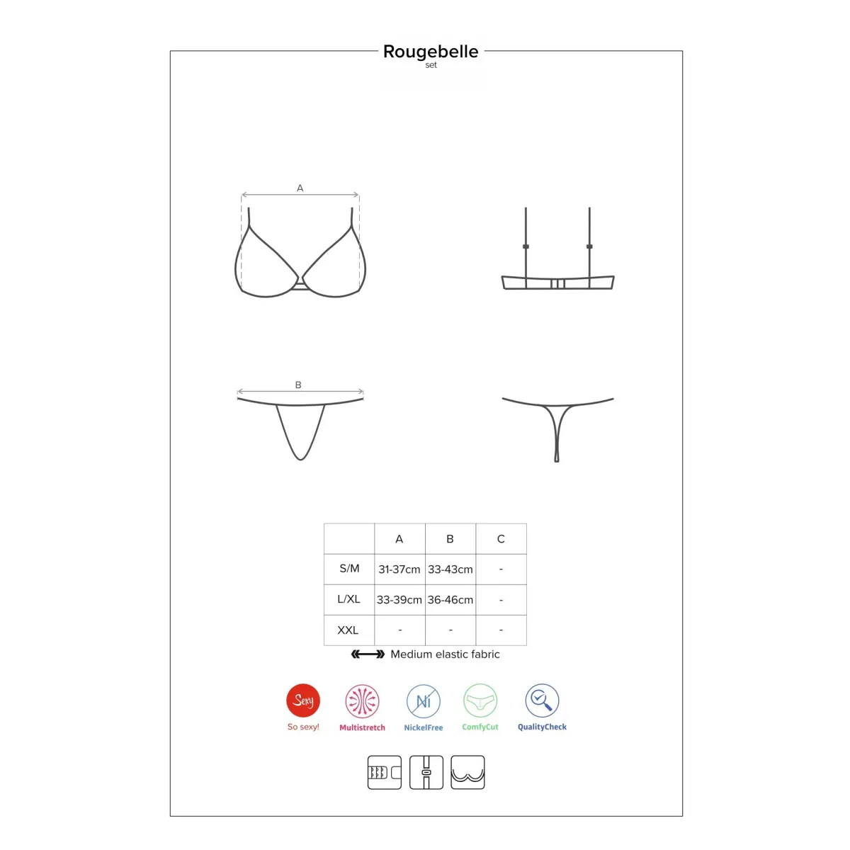 Rougebelle Set 2 Pcs - Rojo