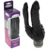 Preto vibrador de dupla penetração realista