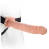 Consolador con correa de piel hueca de 31 cm