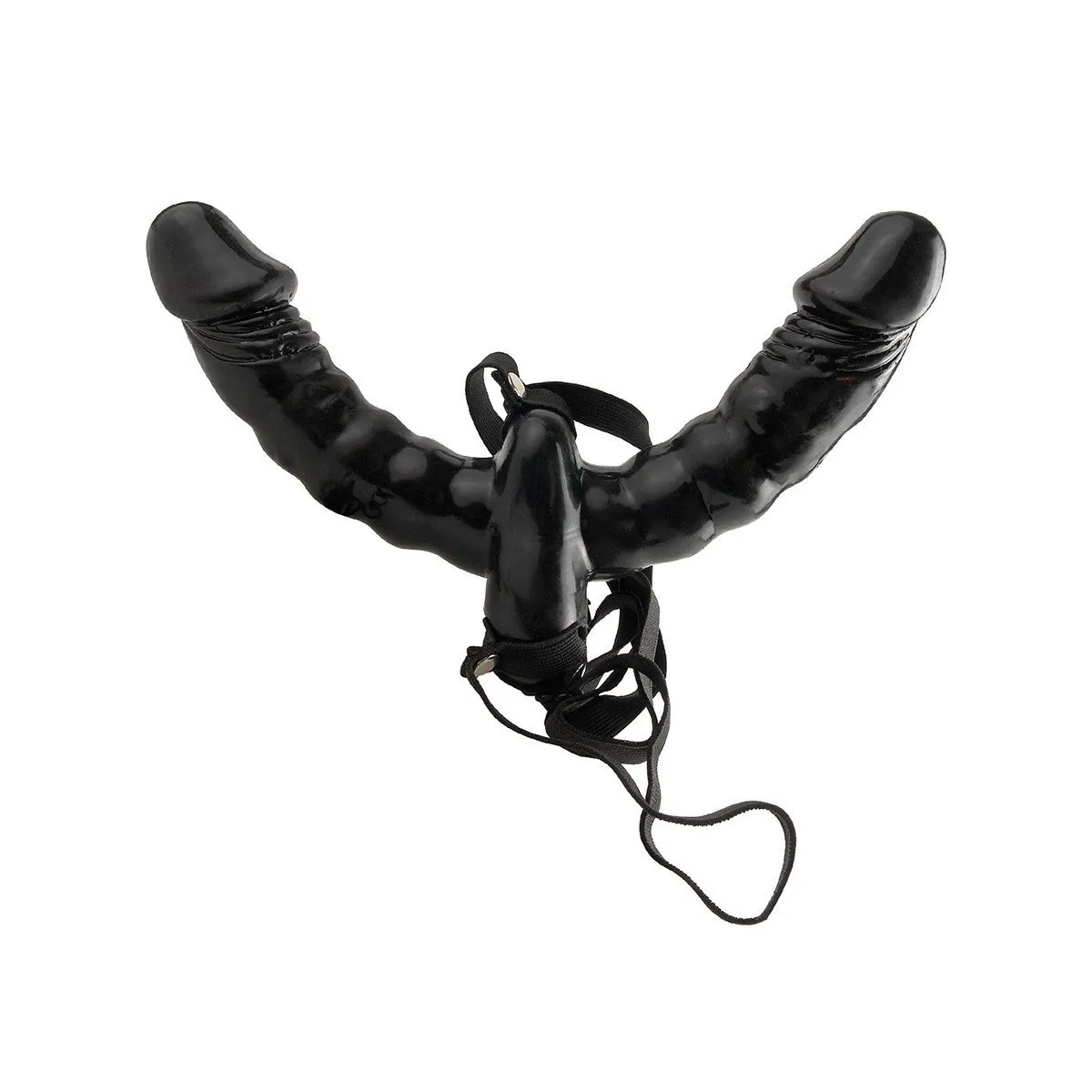 Double Vibromasseur Delight Noir - 32 Cm