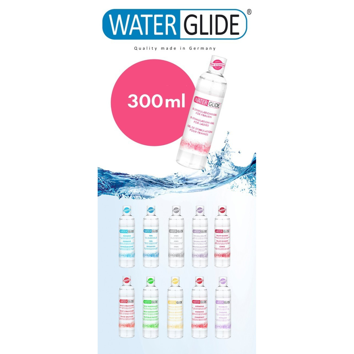 Sorvete de baunilha lubrificante waterglide - 300 ml