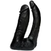 Duplo realista Dildo Vac U Lock Black