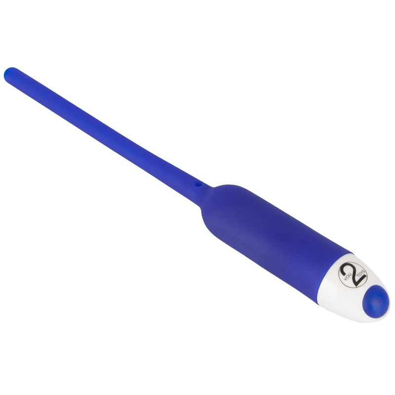Haste uretre vibrante azul de silicone