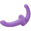 Double Dildo Strapless Purple