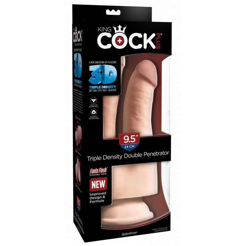 Double Gode Triple Densité Toucher Peau