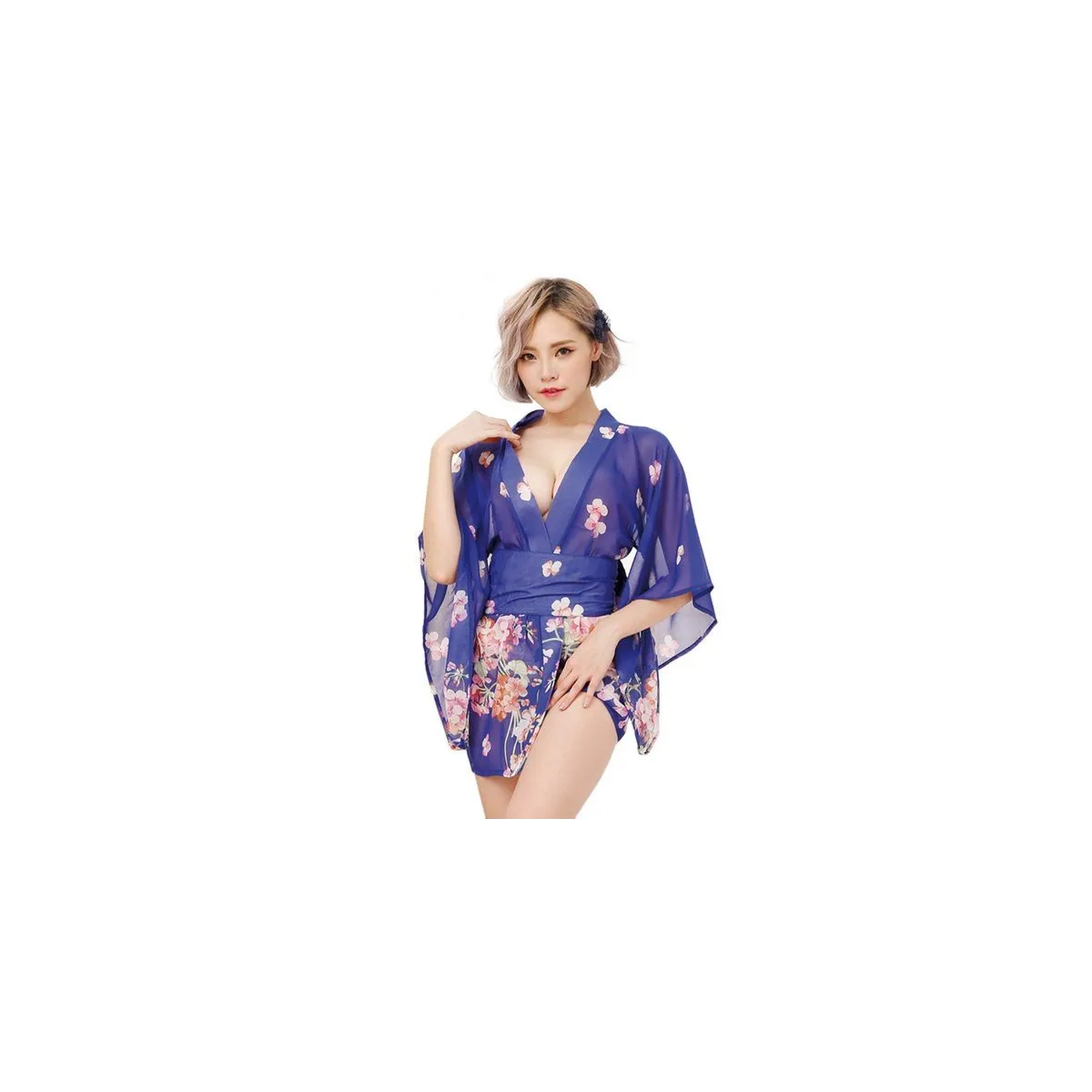 Gueixa Azul kimono