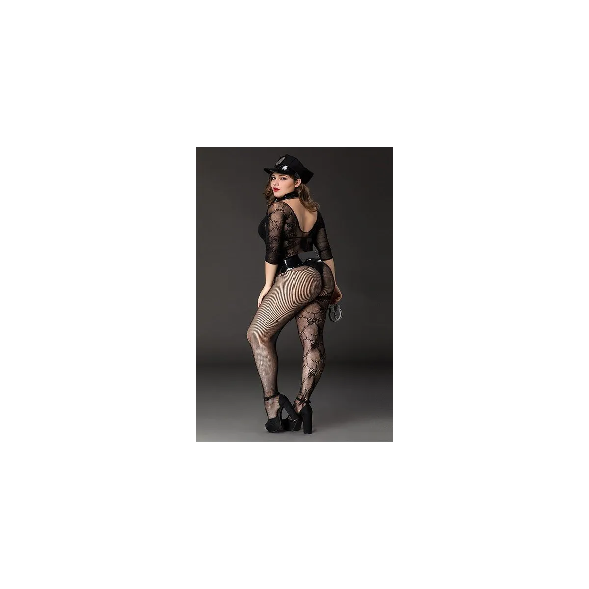 Costume Sexy De Policière Xxl XL/XXL Noir