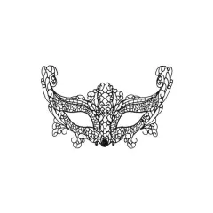 Masque La Muette En Guipure Noir