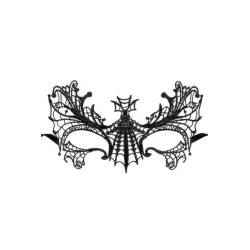Loup Noir Souple Brodé Aube Eclipse Maskarade - 1